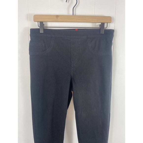 SPANX Ankle Skinny Jeans in Clean Black Size Medium Cotton Polyester Stretch - Picture 2 of 6